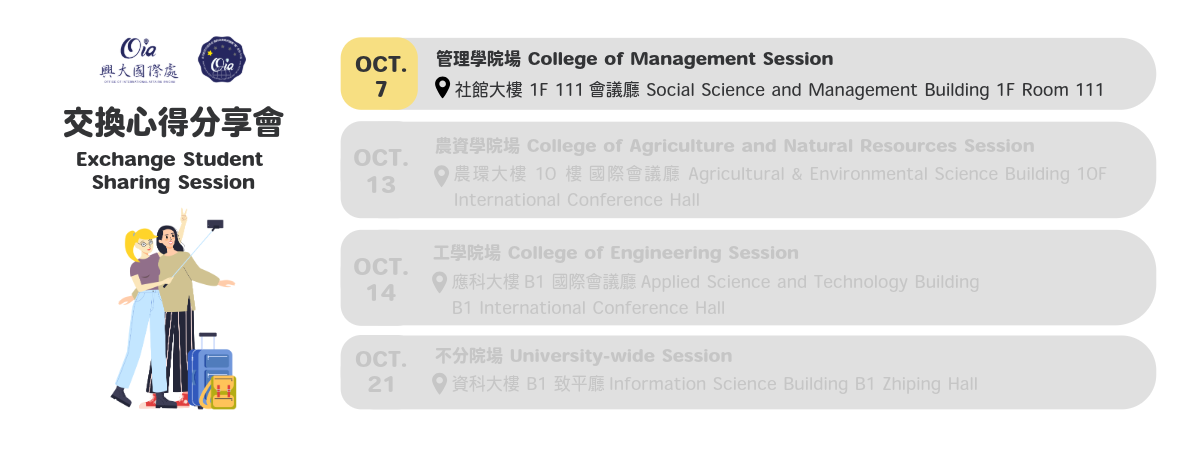 交換心得分享會 Exchange Student Sharing Session